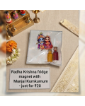 Radha Krishna Fridge Magnet with Manjal Kumkumum